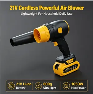 Cordless Leaf Blower, 21V Rechargeable Lithium-ion Electric Handheld Blower with Variable Speed, 20m/s Max Wind Speed, 34000RPM Motor for Lawn Cleaning, Car Detailing