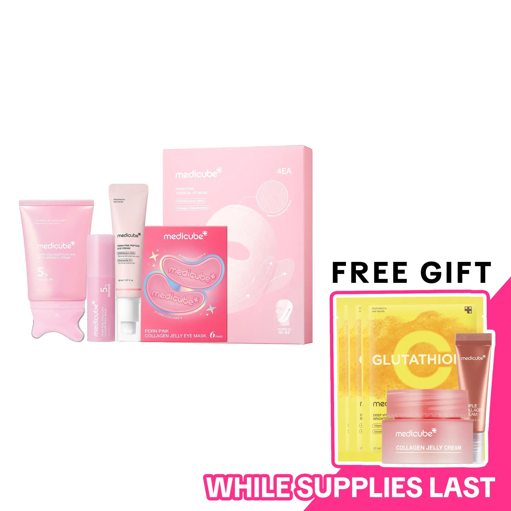[NEW] [medicube] Youth-Lock Gua Sha Routine Set l Firming, Sculpting, De-Puffing Care for Face & Body l Volufiline, PDRN, Retinol, NAD, Collagen, l  Fine Lines, Jawline, Neck, Dark Circles, Underarms, Chest, Décolleté, Legs, Shoulder l Korean Skincare