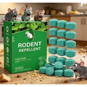 Rodent Repellent 12-Pack Peppermint Oil Mouse Repellent Fast Acting All-in-One Formula Deters Rats Mice Ants Eco-Friendly Cost-Effective User-Friendly Long Lasting