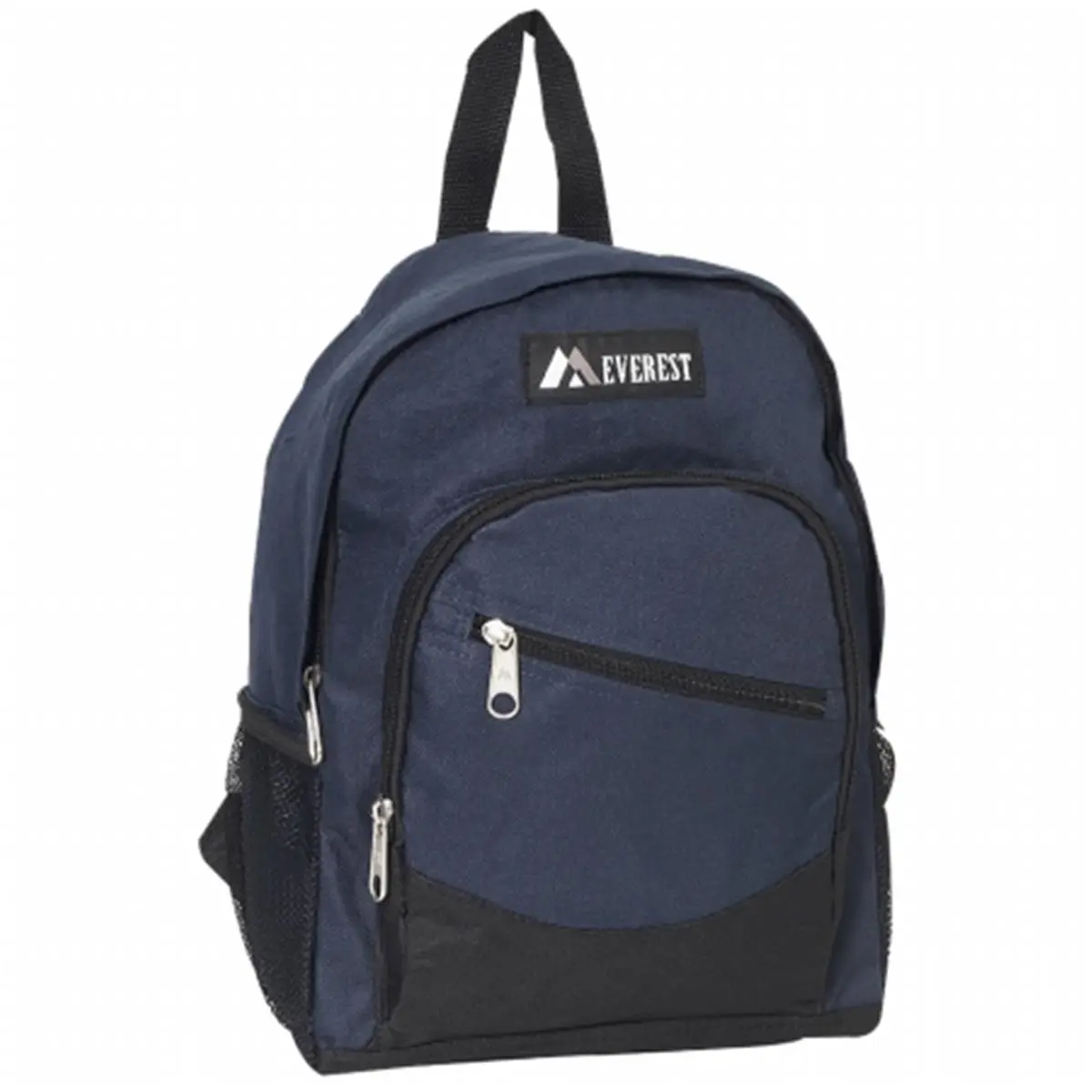 212 MAIN Everest 6045S-NY Unisex Junior Slant School Backpack - 13inW-10inH-5inL, 2-Tone Design, No Wheels, Mesh Side Pocket, Slanted Zip Pocket, Adjustable Shoulder Straps for Kids, Backpack For School, Junior Slant Backpack