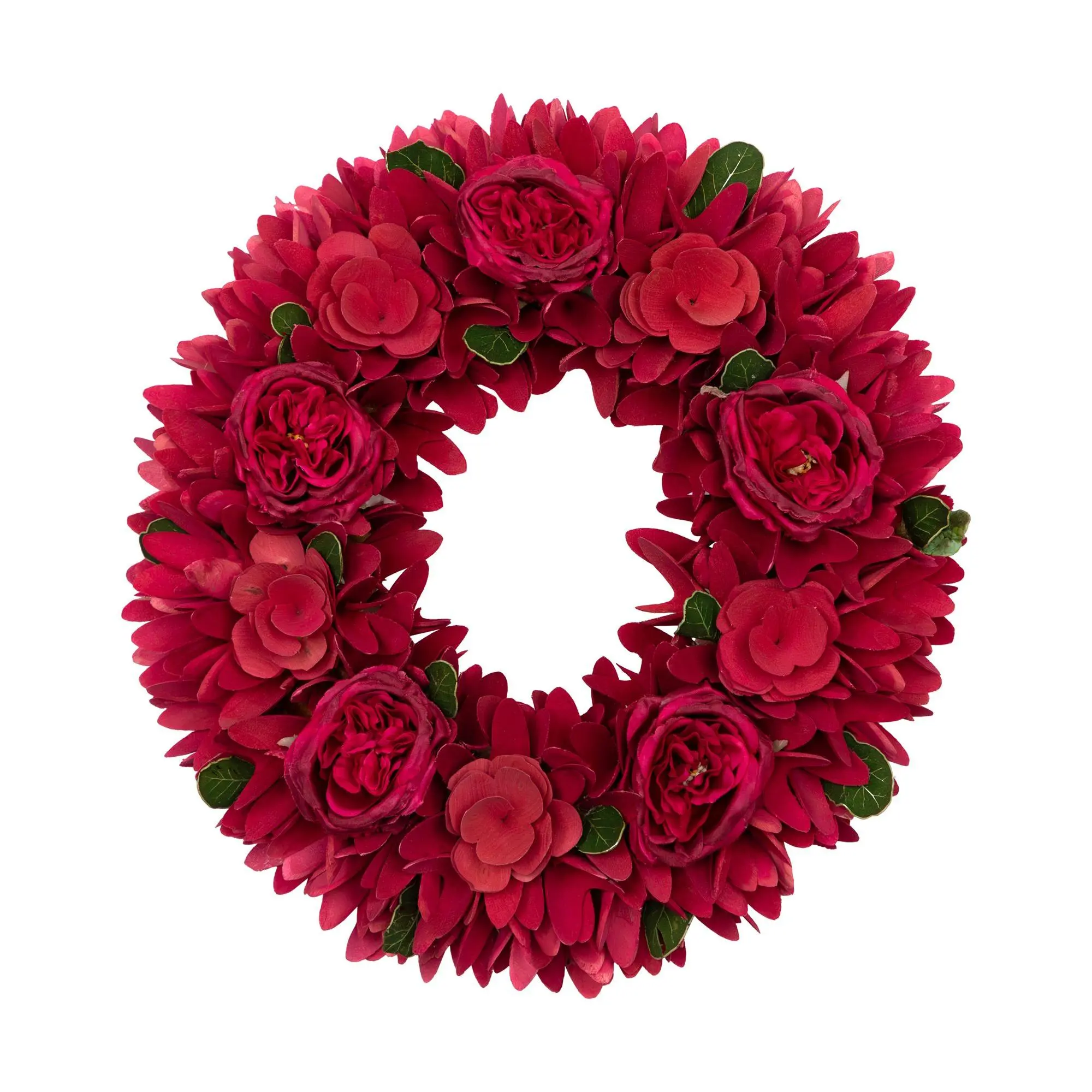 Northlight Rose Floral Wooden Spring Wreath