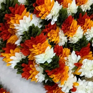 Fabric flower garland , available in 2 sizes 2ft and 4ft Decoration Wedding Colorful