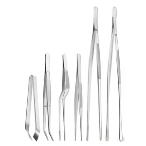 6 Pcs Cooking Tweezer Tongs,12'' and 6.3" Stainless Steel Kitchen Tweezer Set,Professional Chef Tweezers for Cooking,Repairing,Sea Food,BBQ,Multi-use,Christmas Party Gifts,Hand Tools Kits