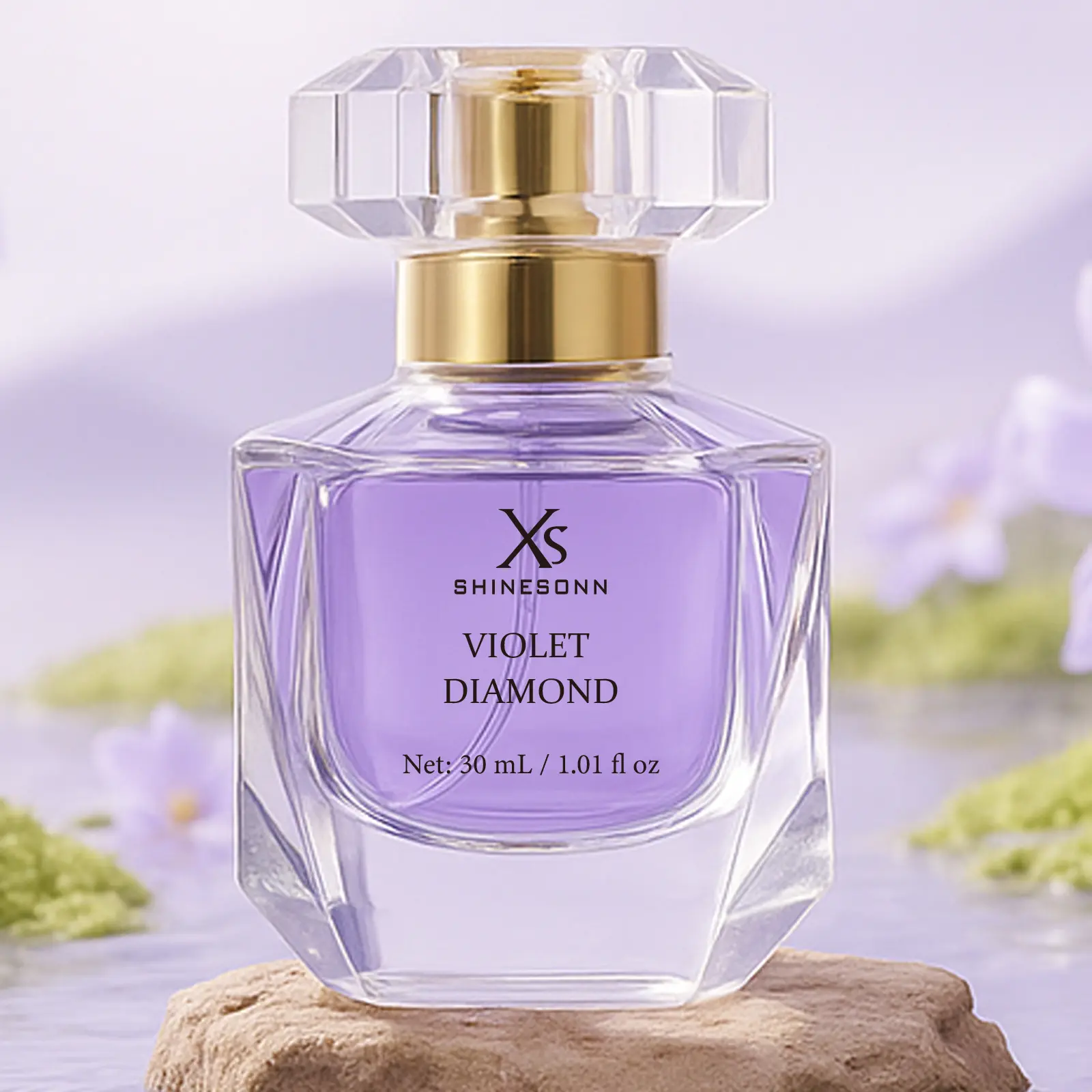 Violet Diamond Eau de Parfum for Women, Light and Elegant Floral Scented Fragrance, 1-1.9 fl oz Atomizer Spray, Fragrance Product, Floral Scent Perfume