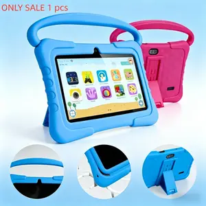 7-inch Android tablet with shockproof protective case, 1GB + 16GB, Wi-Fi, parental controls, dual cameras, Bluetooth tablet, educational, blue/pink, eye protection mode