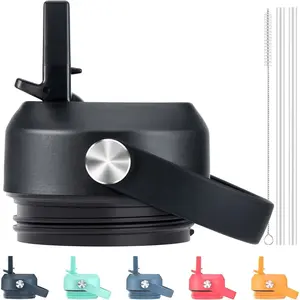 Straw Lid for Yeti Rambler Water Bottle 18 26 36 64 oz, Replacement Lids with Straw for YETI Rambler Bottle, BPA Free Straw Cap