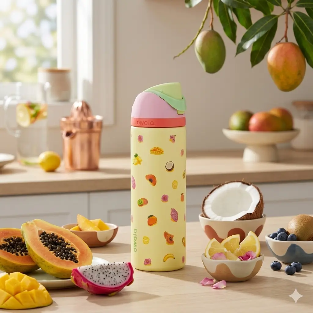 Owala FreeSip 24oz Reusable Washable Just Ripe Birthday Bash Limited Edition Water Bottle - Kitchenware Drinkware