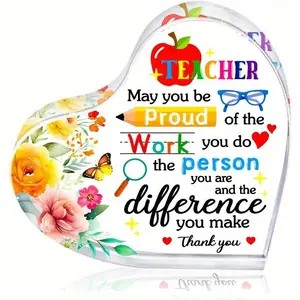 Multicolor Teacher Appreciation Gifts- Perfect for End of Year, Graduation, Retirement & Back to School Gifts Decor Signs