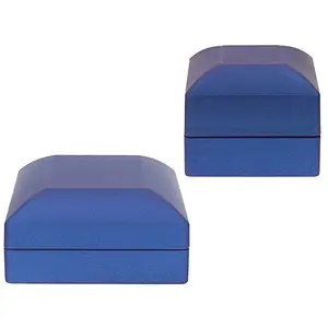 JTV Blue Ring & Pendant Box with Led Light Set
