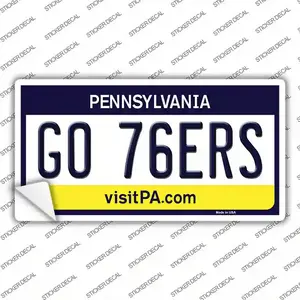 Go 76ers Novelty Sticker Decal