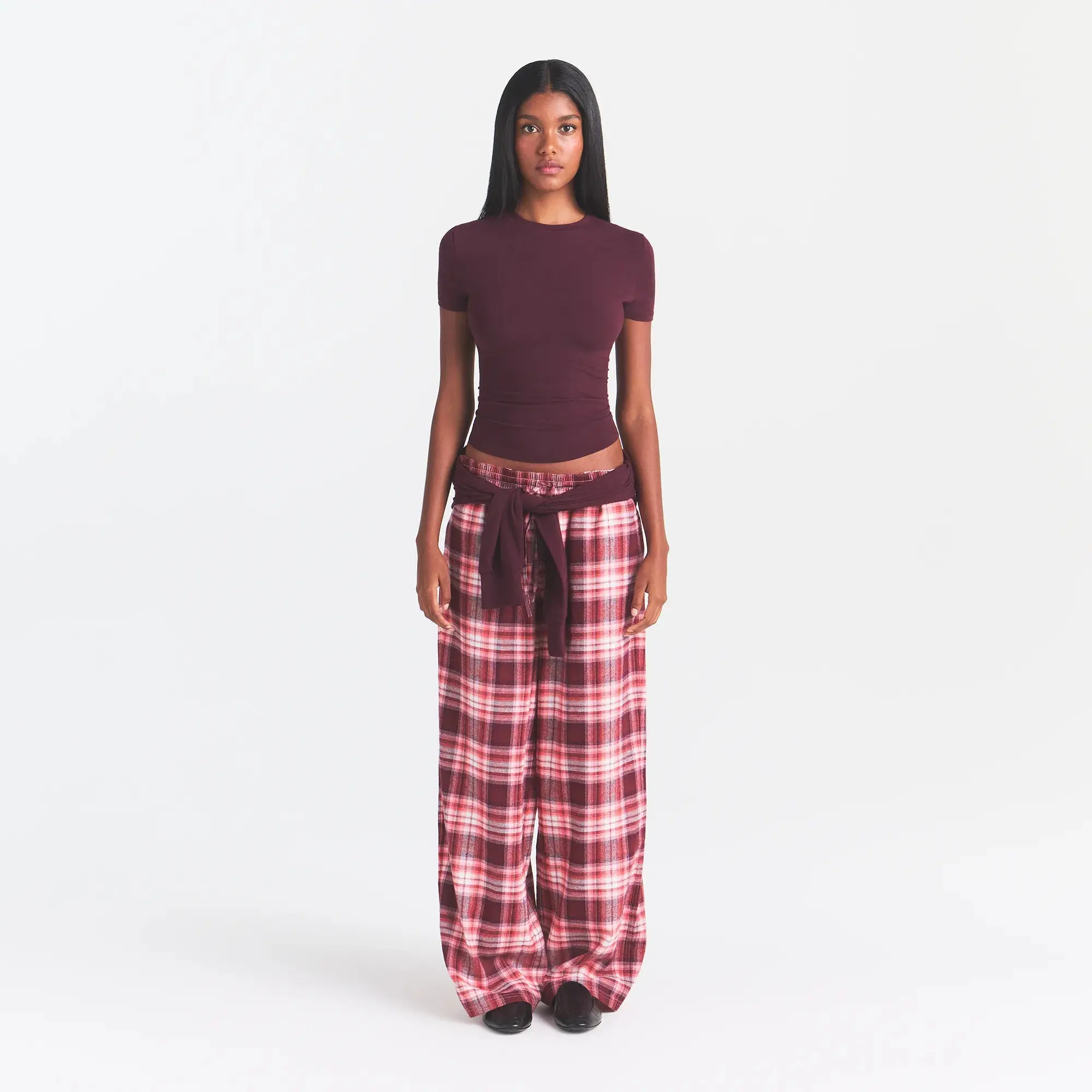 SKIMS FLANNEL SLEEP OVERSIZED PANT