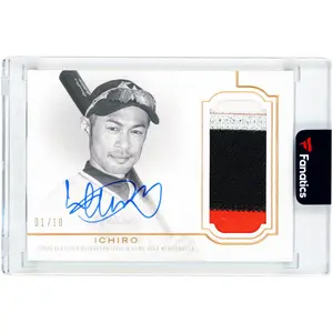 Ichiro Suzuki Miami Marlins Autographed 2020 Topps Dynasty 4 Color Game Used Relic #DAP-13 #1/10 Card - Fanatics Authentic Certified