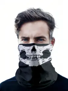 Outdoor Multifunctional Skull Headscarf Mask, Cycling Fishing Sun Protection Neck Gaiter, Halloween Horror Atmosphere Prop, Outdoor Sports Mask