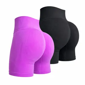 Women's 2 Piece Seamless Biker Shorts Set High Waist Scrunch Booty Lift Tummy Control Compression Gym Casual Yoga Outfit