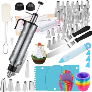 175 count Icing Decoration  Set, Cake Decorating Kit with 48 Piping Tips, Baking Supplies, Icing  Kit, Frosting Piping Kit for Beginners, Cupcake, Baking kit, Cake Decorating Tool