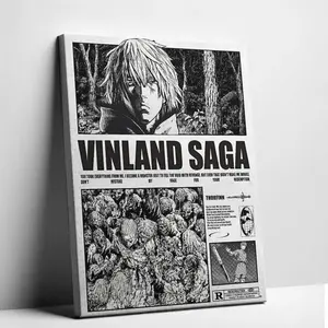 aterproof Home  Thorfinn Vinland Saga Anime Art Poster, Manga Retro Artwork Wall  Print decor