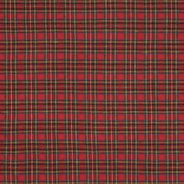 Tartan Plaid Red & Green Flannel Fabric