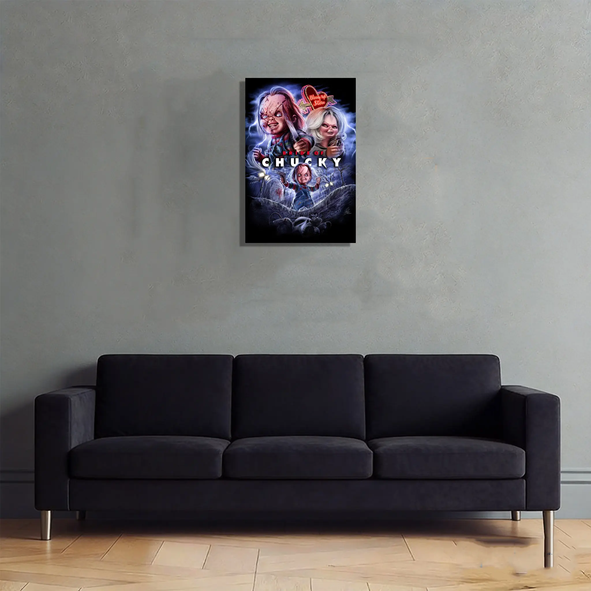 Bride of Chucky Poster Canvas Oil Decor Wall Art Painting Modern Aesthetic Print Decoration Waterproof Gift Idea for Home Preferred Gift Giving Option