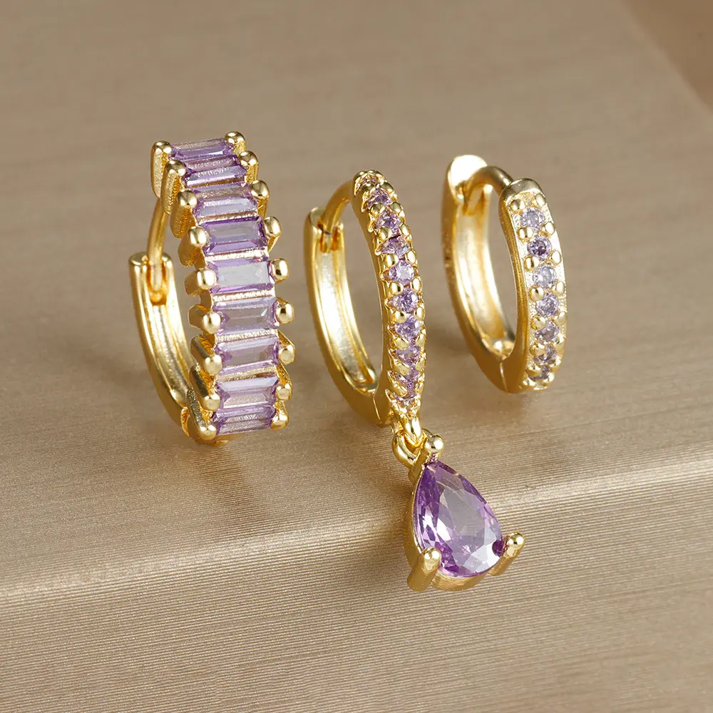 E1575 Gold Purple 3PCS