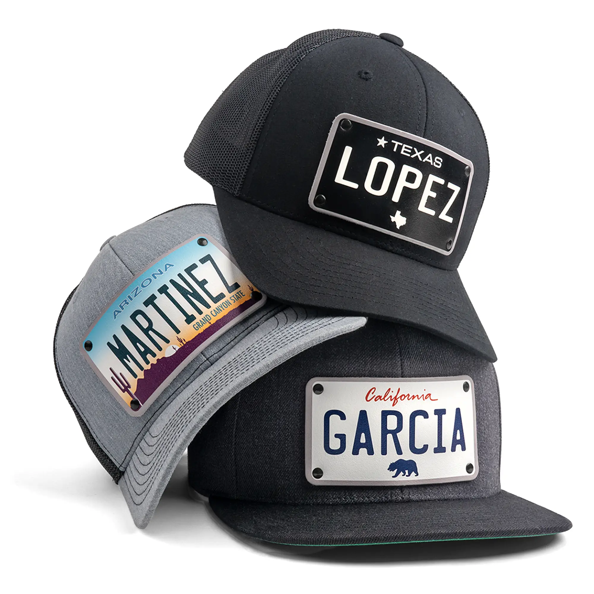 U.S. License Plate Hats - All 50 US States - Customizable Hats