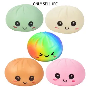 Colorful Smiley Face Stress Relief Baozi, Fast Rebound Squeeze Toy, Tpr Venting Gear, Adult Sensory Toy, New Novelty Stress Reliever