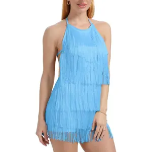 Sexy Backless Fringe Dress Jumpsuit - Western Country Concert Cowgirl Outfit for Women Nashville Tassel RomperGift
