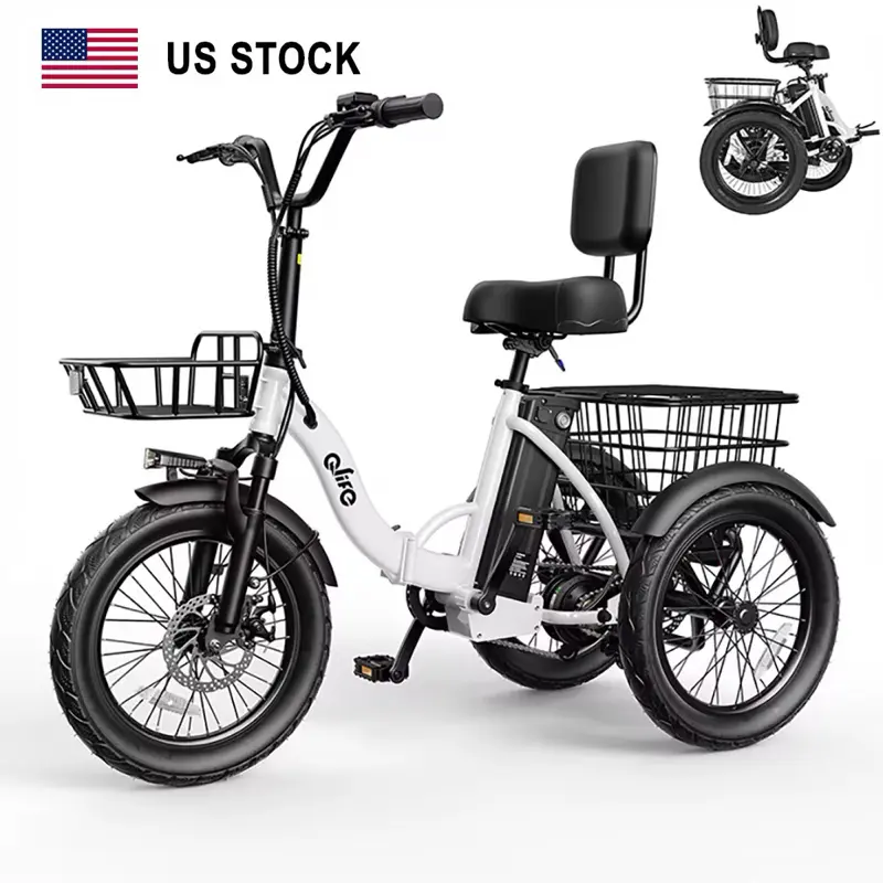 Qlife Triker 2.0 Electric Cargo Trike, 350w Motor, 48v 10.4ah Battery, Fat Tires