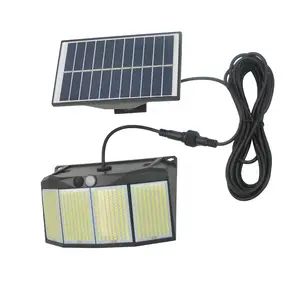 Solar Outdoor Light 576 LED Floodlight with Motion Sensor, Rechargeable Lithium Battery, Ideal for Patio Garden Garage, Single Pack, Outdoor Solar Lights