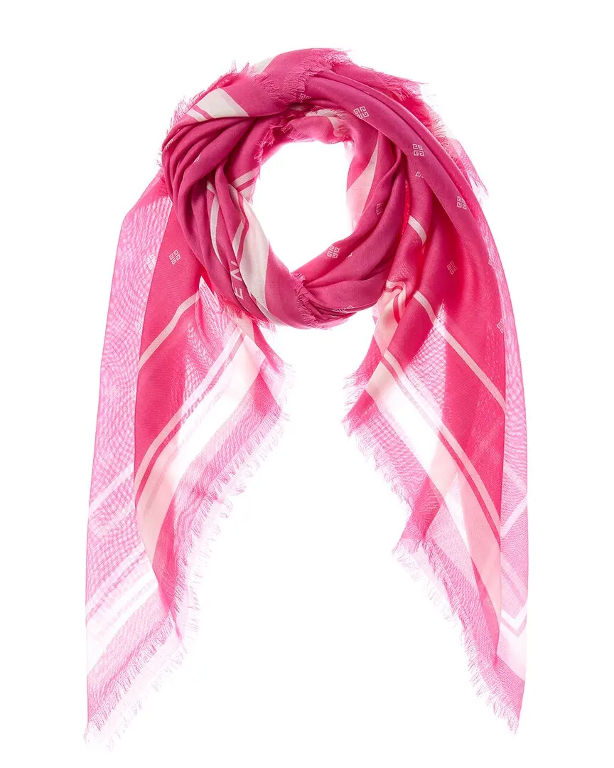 Givenchy 4G Logo Blended Silk & Cashmere Scarf