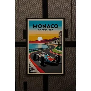 Vintage 1954 Monaco Grand Prix Poster