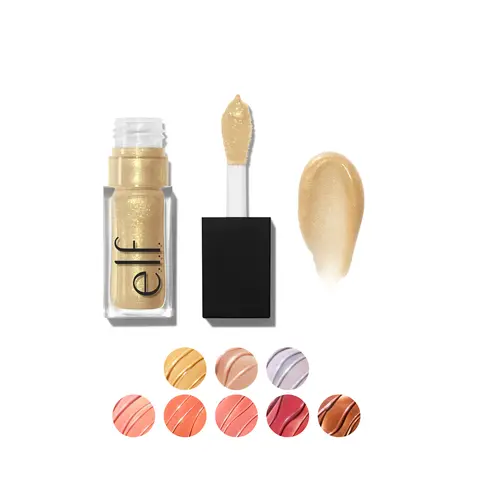 e.l.f. Glow Reviver Lip Oil Glimmer, Glitter Lips, Hydrating Lip Oil with Glitter Finish 7.6mL