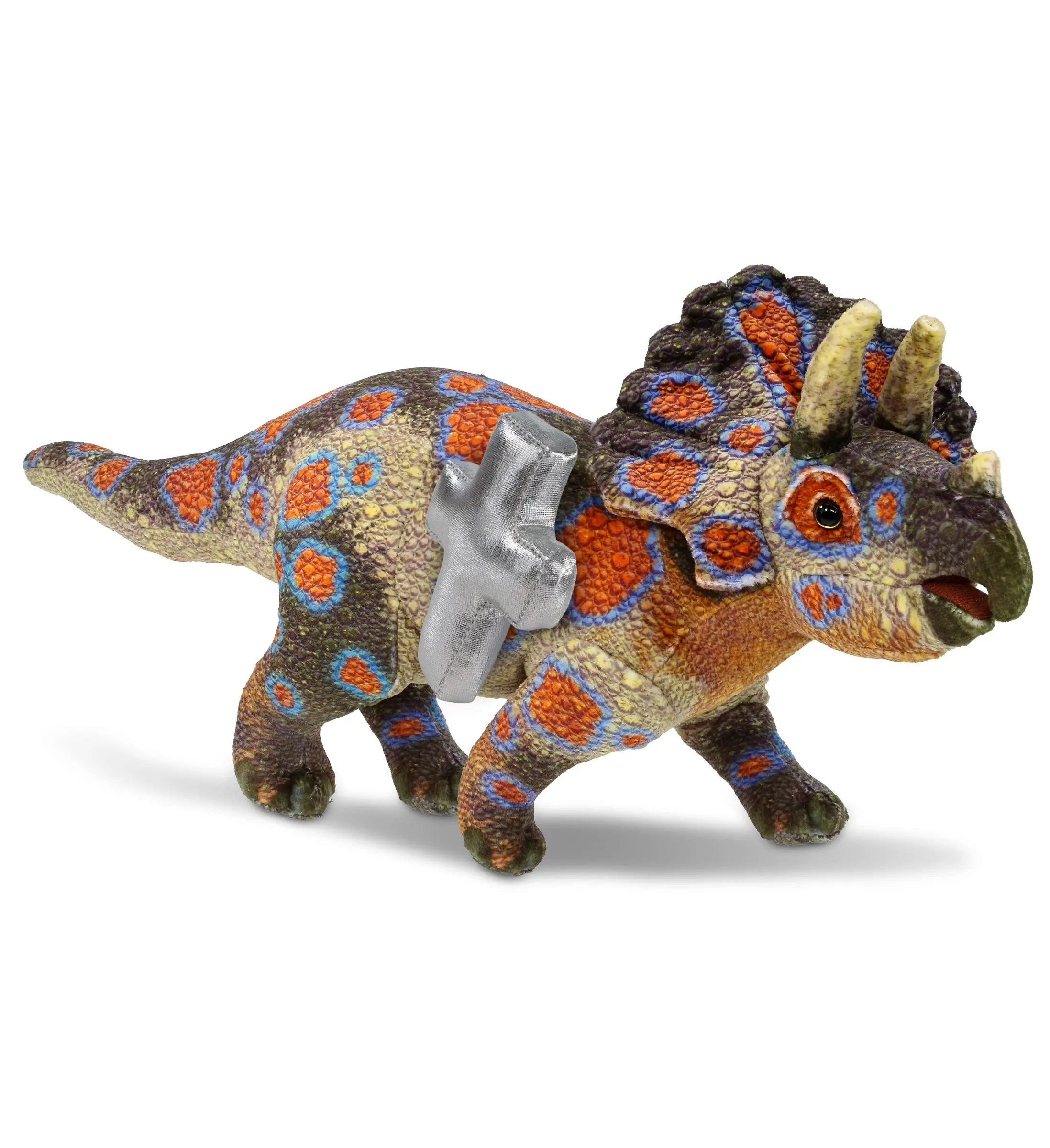 PLUSH CROSS - WILD COLLECTION PLUSH - TRICERATOPS DINOSAUR 17"