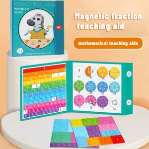 Magnetic Fraction Math Learning Book for Kids Aged 3-8, Colorful Educational Puzzle Toy, Magnetic Book for Addition & Subtraction Practice, gift, Preschool Learning Materials