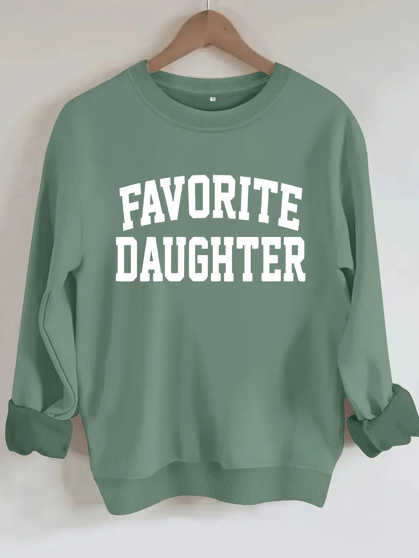 Women's Favorite Letter Pattern Round Neck Sweatshirt, Casual Cozy Sweatshirt, Casual Long Sleeve, Fall & Winter, Comfortable Fashion Top, Clothes