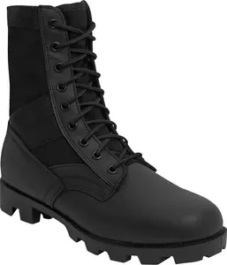 Black - Vietnam Style Jungle Boots Tactical Combat Military Hiking Outdoor Panama Sole