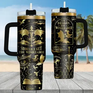 Fourth Wing 40oz Tumbler, Basgiath War College Tumbler For Fan, Dragon Booktok Drinkware Tumbler, Fantasy Dragon Cup For Book Lover
