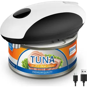 USB Rechargeable Electric Can Opener -  Operated, One Touch Auto Operation,  Lid Holder & Smooth Edge , Cordless & Hands Free Tin Opener for Seniors, Works with  Standard Cans