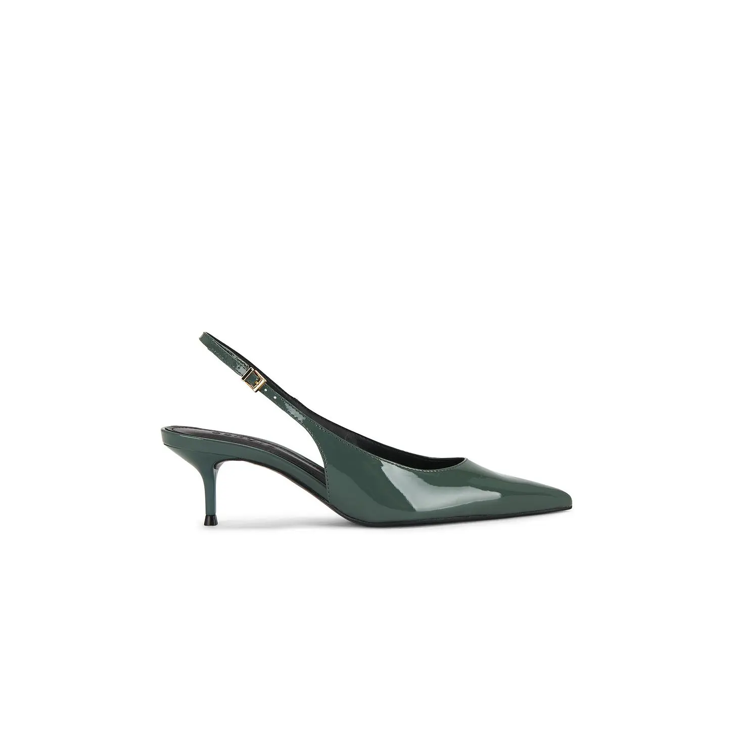 Schutz Liora Mid Slingback Pump in Myrtle Green
