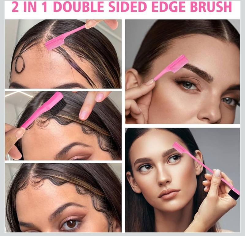 3-Piece Set of Pink Hair Brushes & Comb for Styling and Detangling Long Lasting Pink Color for Daily Use and Styling Sessions