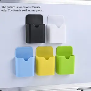 1pc Wall Mounted Storage Box With Sticker Pen Holder Bedroom Washroom Organizer Box School Stationery