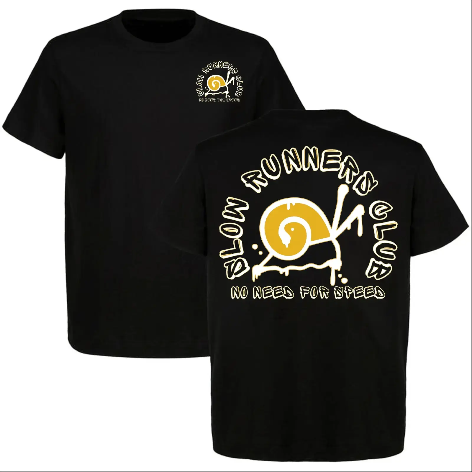 Graphic Humorous Snail Running Shirt - Short-Sleeve Round Neck Casual Sports Top, Beginner Runner Marathon Training Gift, T-Shirt, Beginner Runner Gift, Menswear, Sporty Chic, Shortsleeve, Snail Graphic, Unisex Clothes, Running Wear, S, All Seasons