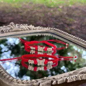 Bright Red Butterfly Bracelet Adult Daily