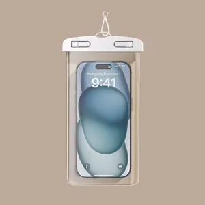 MAIKE transparent waterproof phone bag, Cellphone, with detachable lanyard, touch screen for underwater photo and video recording, snow-proof design, suitable for swimming and diving dry bag, universal waterproof phone carrier for beach, Boating Accessory