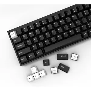 XVX WOB Keycaps 168 , Double Shot PBT Custom Keycap Set, Minimalist Style White  Black Keycap, Cherry Profile Keyboard Keycaps for Cherry Gateron MX Switches Mechanical Keyboard