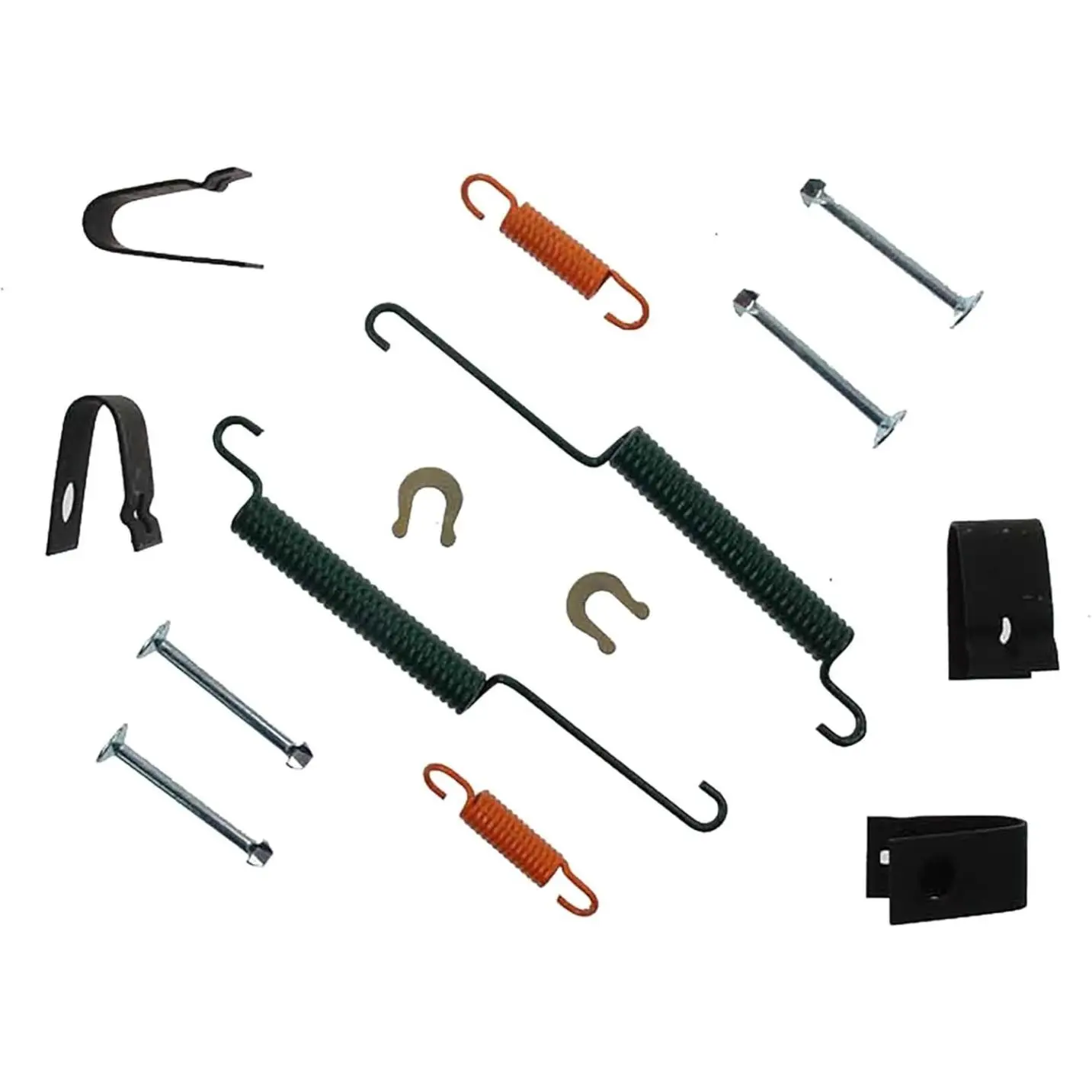 Vehicle-Specific Rear Drum Brake Complete Kit - Necessary Hardware Including Springs, Pins, Retainers, Washers for OE Manufacturers’ Optimal Safety Protection, Optimal Protection