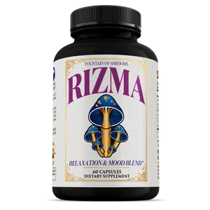 Rizma – Lion’s Mane, Reishi, & Cordyceps Mushroom Supplement for Mood, Focus & Energy – 60 Capsules Healthcare Fitness