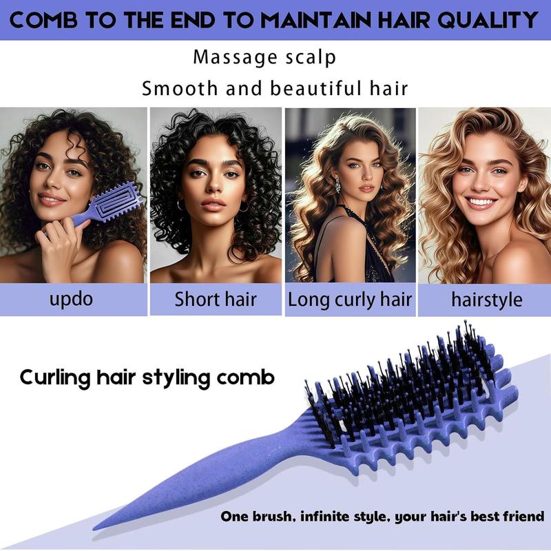 2026 Curly Hair Brush，Curl Defining Brush，Defining Brush for Detangling Shaping and Defining Curls，Less Pulling，Reduces Frizz，Effortlessly Defined Curls,Waves&Coils，Defining Curls for Women,Men, Wet&Dry Hair curl  twisting  brush