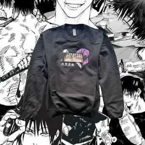 Toji Embroidered Anime Sweatshirt – Cozy Streetwear Hoodie Menswear