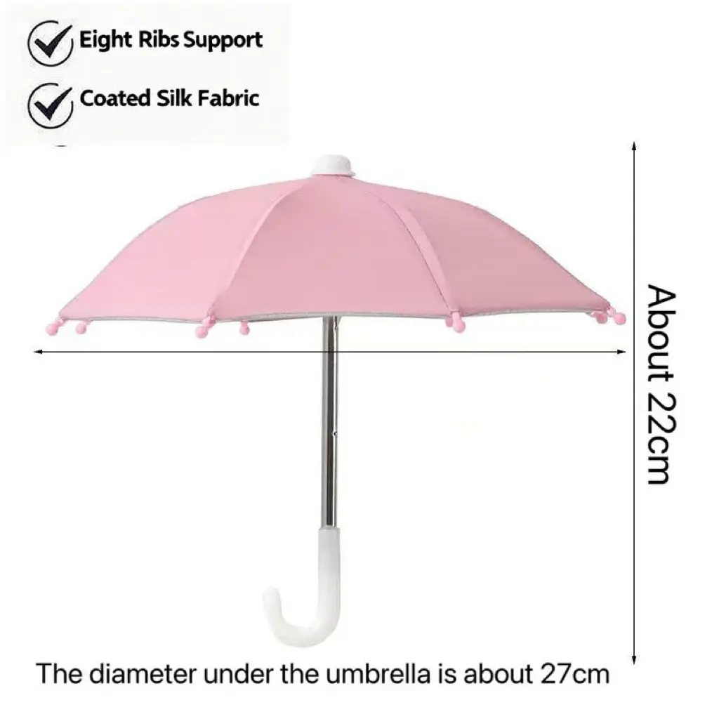 NiqueAura Protection Phone Umbrella for Sun Universal Adjustable Piggy Suction Cup Phone Stand with Sun Shade Cover