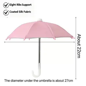 NiqueAura Protection Phone Umbrella for Sun Universal Adjustable Piggy Suction Cup Phone Stand with Sun Shade Cover